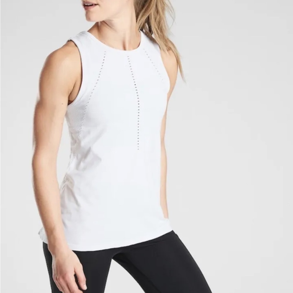 Athleta White Foothill Seamless Tank